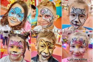 Stanowisko z malowaniem twarzy uwielbiane przez dzieci