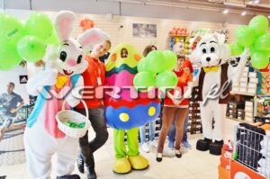 Wielkanocne żywe maskotki, Zajączek, Pisanka, Królik